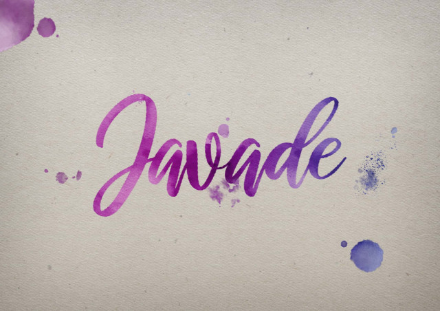 Free photo of Javade Watercolor Name DP