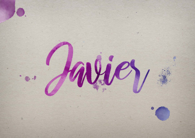 Free photo of Javier Watercolor Name DP