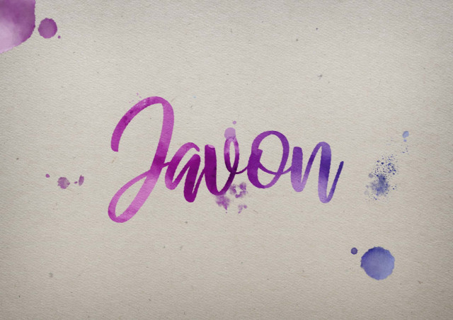 Free photo of Javon Watercolor Name DP