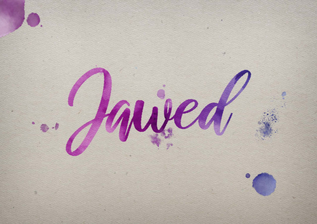 Free photo of Jawed Watercolor Name DP