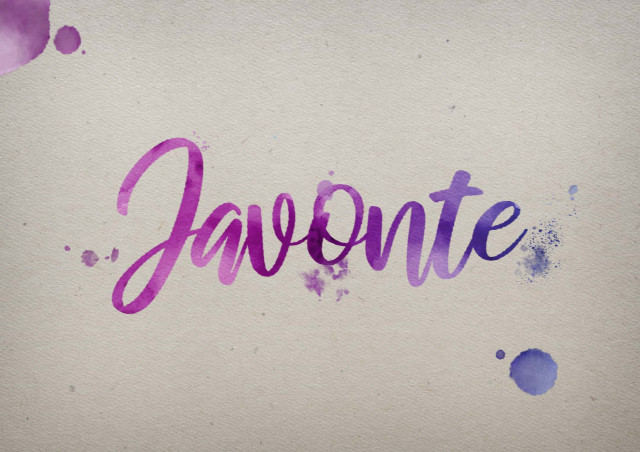 Free photo of Javonte Watercolor Name DP