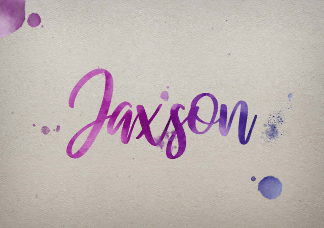 Free photo of Jaxson Watercolor Name DP