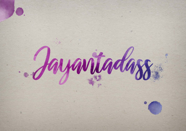 Free photo of Jayantadass Watercolor Name DP