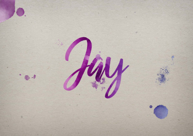 Free photo of Jay Watercolor Name DP