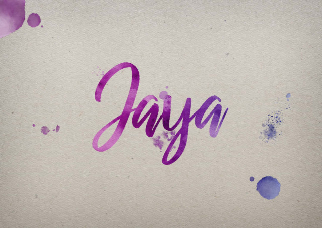 Free photo of Jaya Watercolor Name DP