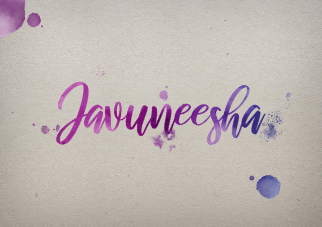 Free photo of Javuneesha Watercolor Name DP