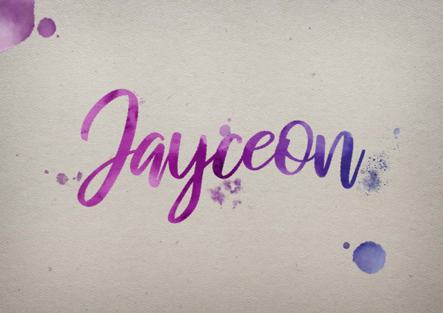 Free photo of Jayceon Watercolor Name DP