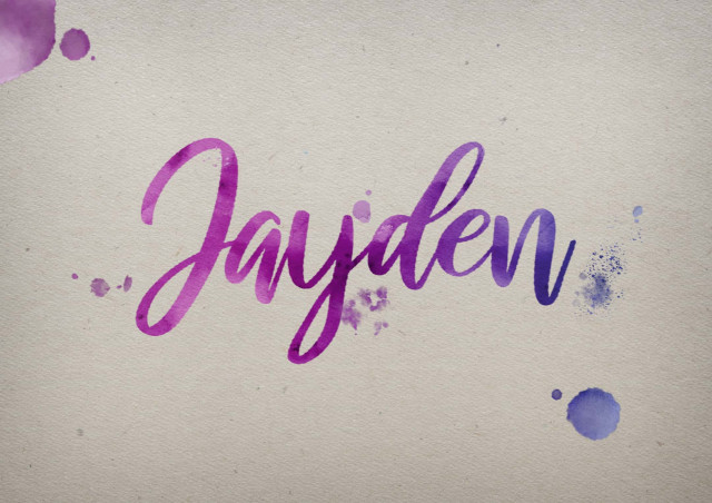 Free photo of Jayden Watercolor Name DP