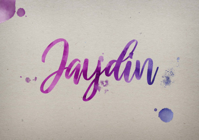 Free photo of Jaydin Watercolor Name DP