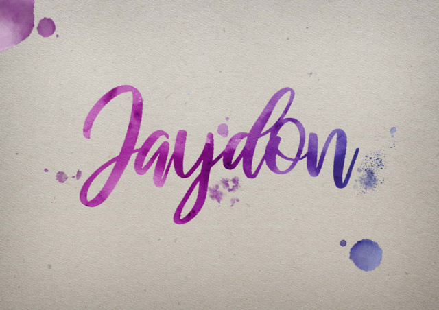 Free photo of Jaydon Watercolor Name DP