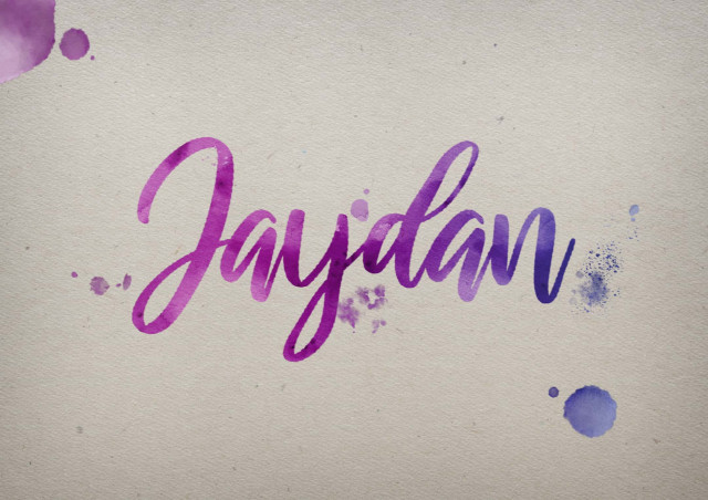 Free photo of Jaydan Watercolor Name DP