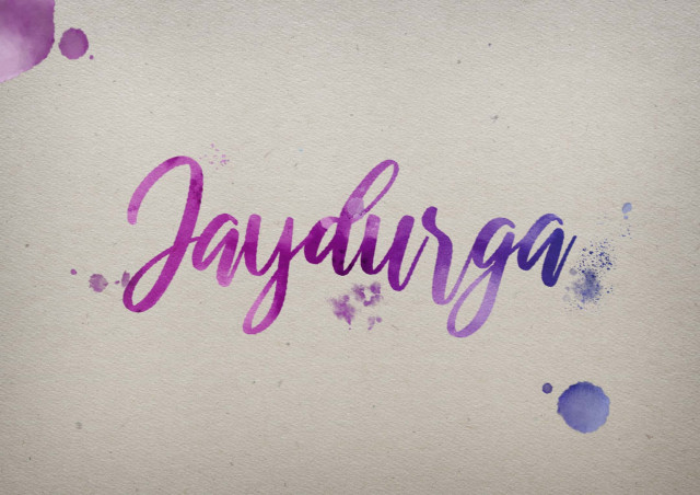 Free photo of Jaydurga Watercolor Name DP