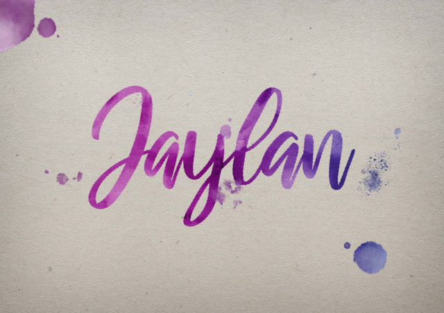 Free photo of Jaylan Watercolor Name DP