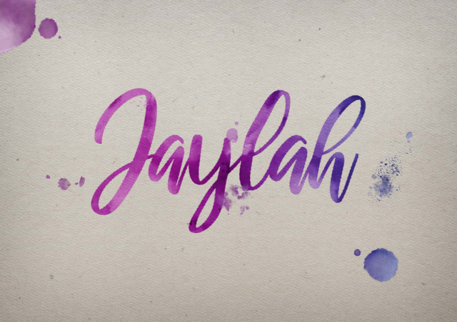 Free photo of Jaylah Watercolor Name DP