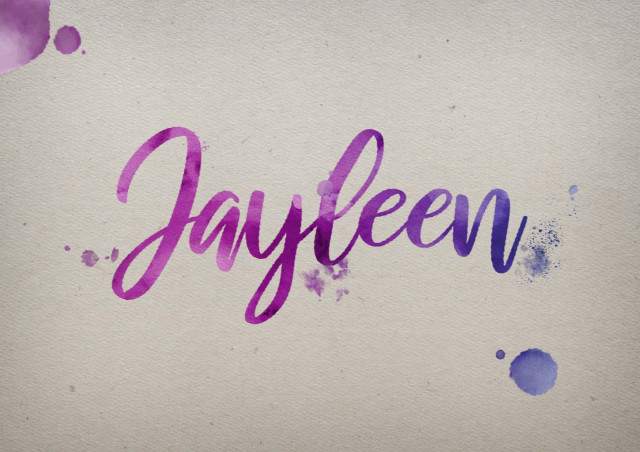 Free photo of Jayleen Watercolor Name DP