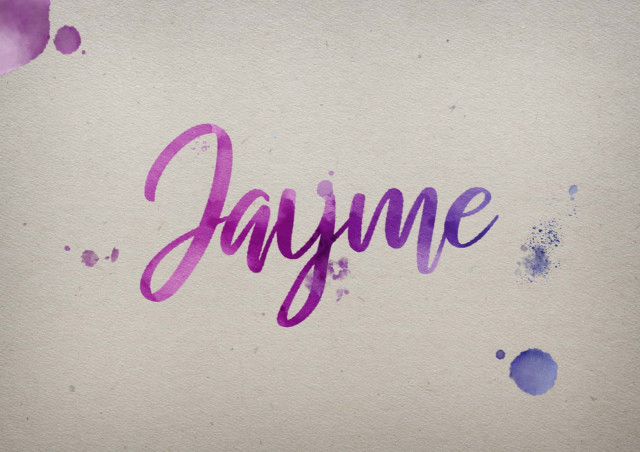 Free photo of Jayme Watercolor Name DP