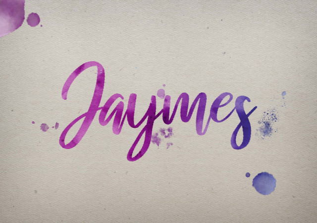 Free photo of Jaymes Watercolor Name DP