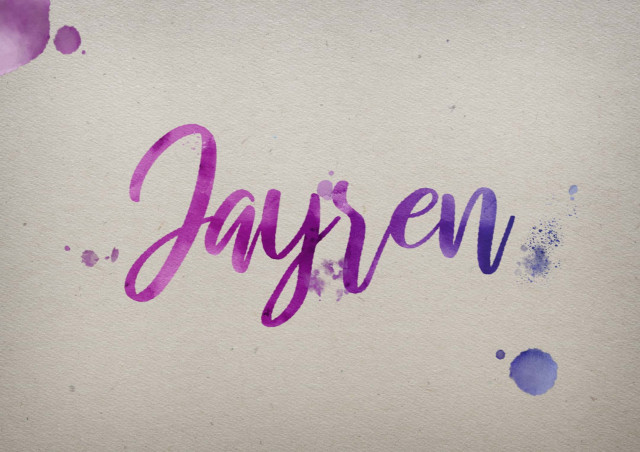 Free photo of Jayren Watercolor Name DP