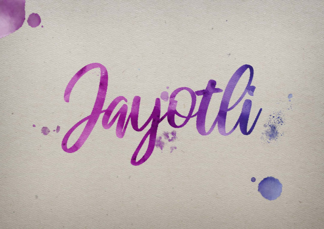 Free photo of Jayotli Watercolor Name DP