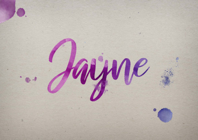 Free photo of Jayne Watercolor Name DP