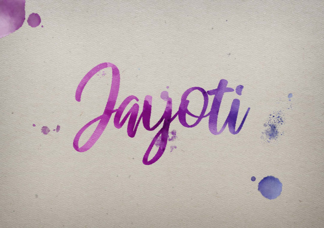 Free photo of Jayoti Watercolor Name DP