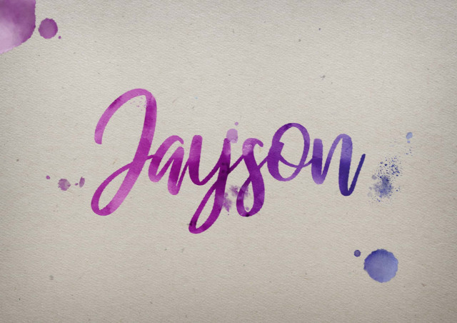 Free photo of Jayson Watercolor Name DP