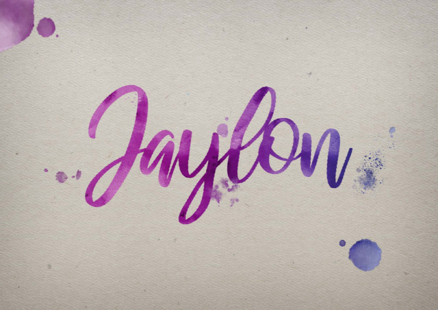 Free photo of Jaylon Watercolor Name DP