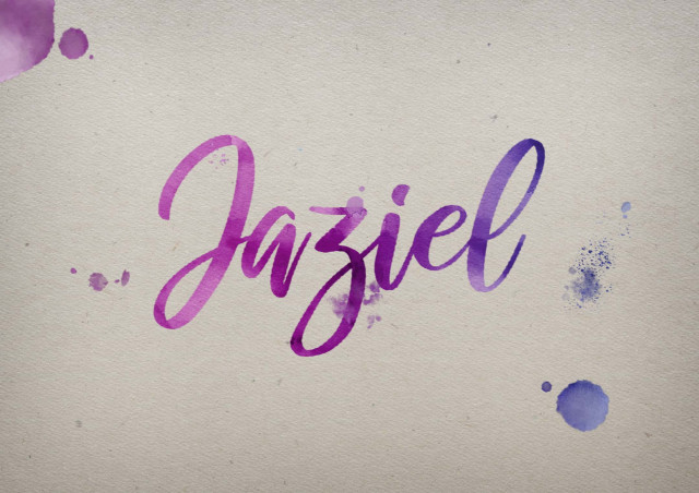 Free photo of Jaziel Watercolor Name DP