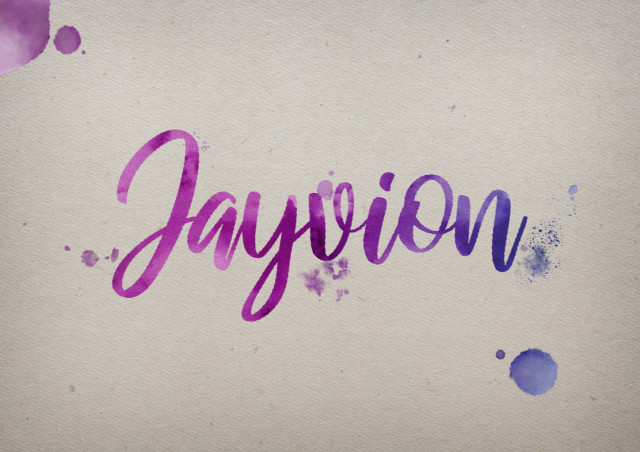 Free photo of Jayvion Watercolor Name DP