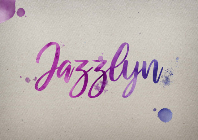 Free photo of Jazzlyn Watercolor Name DP