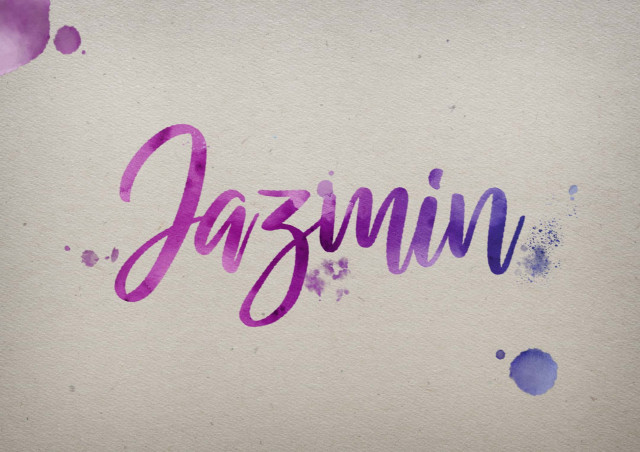 Free photo of Jazmin Watercolor Name DP