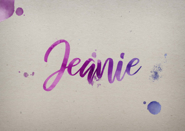 Free photo of Jeanie Watercolor Name DP