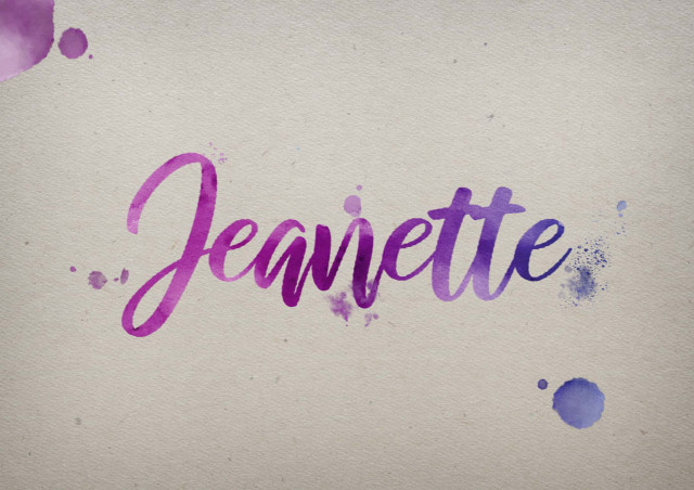 Free photo of Jeanette Watercolor Name DP