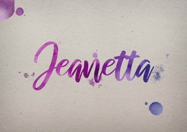 Free photo of Jeanetta Watercolor Name DP