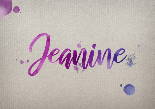 Free photo of Jeanine Watercolor Name DP