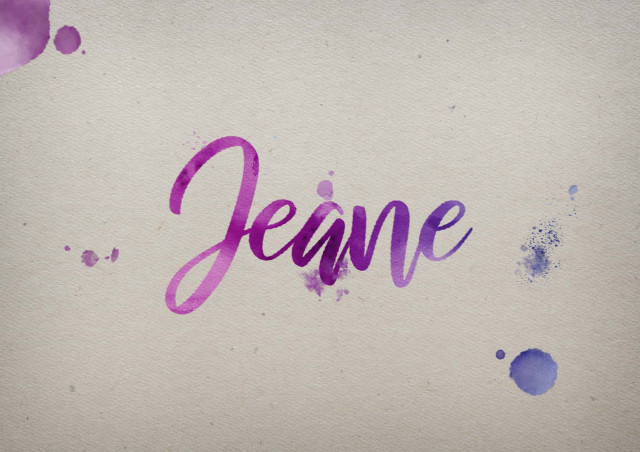 Free photo of Jeane Watercolor Name DP