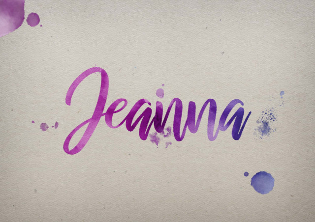 Free photo of Jeanna Watercolor Name DP