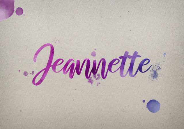 Free photo of Jeannette Watercolor Name DP