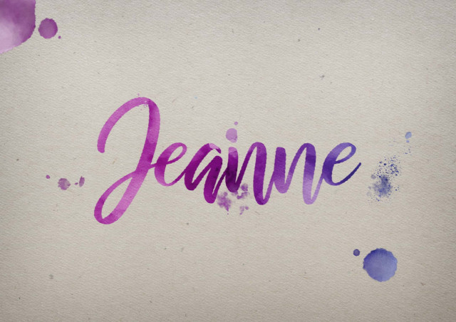 Free photo of Jeanne Watercolor Name DP