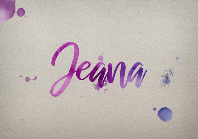 Free photo of Jeana Watercolor Name DP