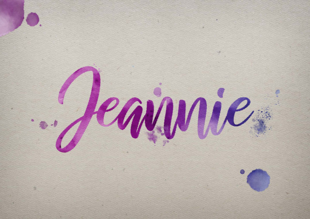 Free photo of Jeannie Watercolor Name DP