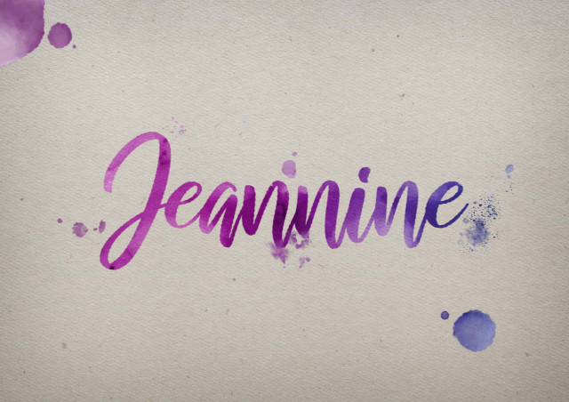 Free photo of Jeannine Watercolor Name DP