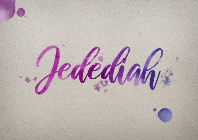 Free photo of Jedediah Watercolor Name DP