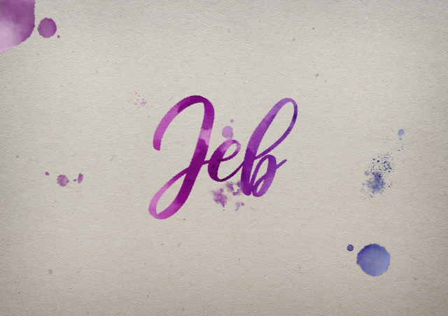 Free photo of Jeb Watercolor Name DP