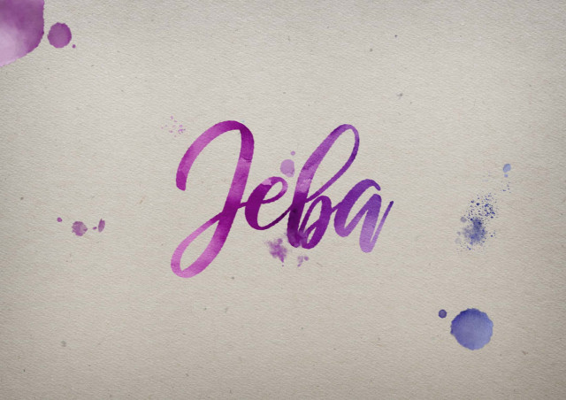 Free photo of Jeba Watercolor Name DP