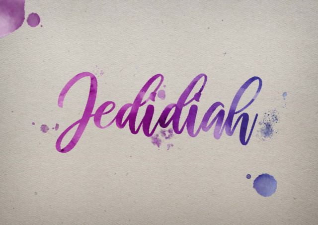 Free photo of Jedidiah Watercolor Name DP
