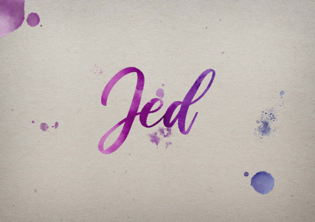 Free photo of Jed Watercolor Name DP