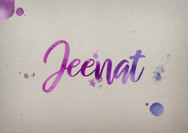 Free photo of Jeenat Watercolor Name DP
