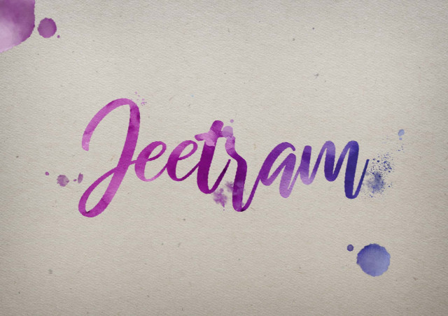 Free photo of Jeetram Watercolor Name DP