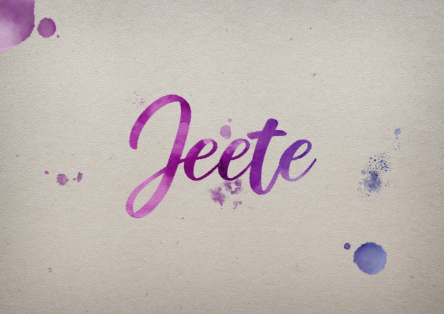 Free photo of Jeete Watercolor Name DP